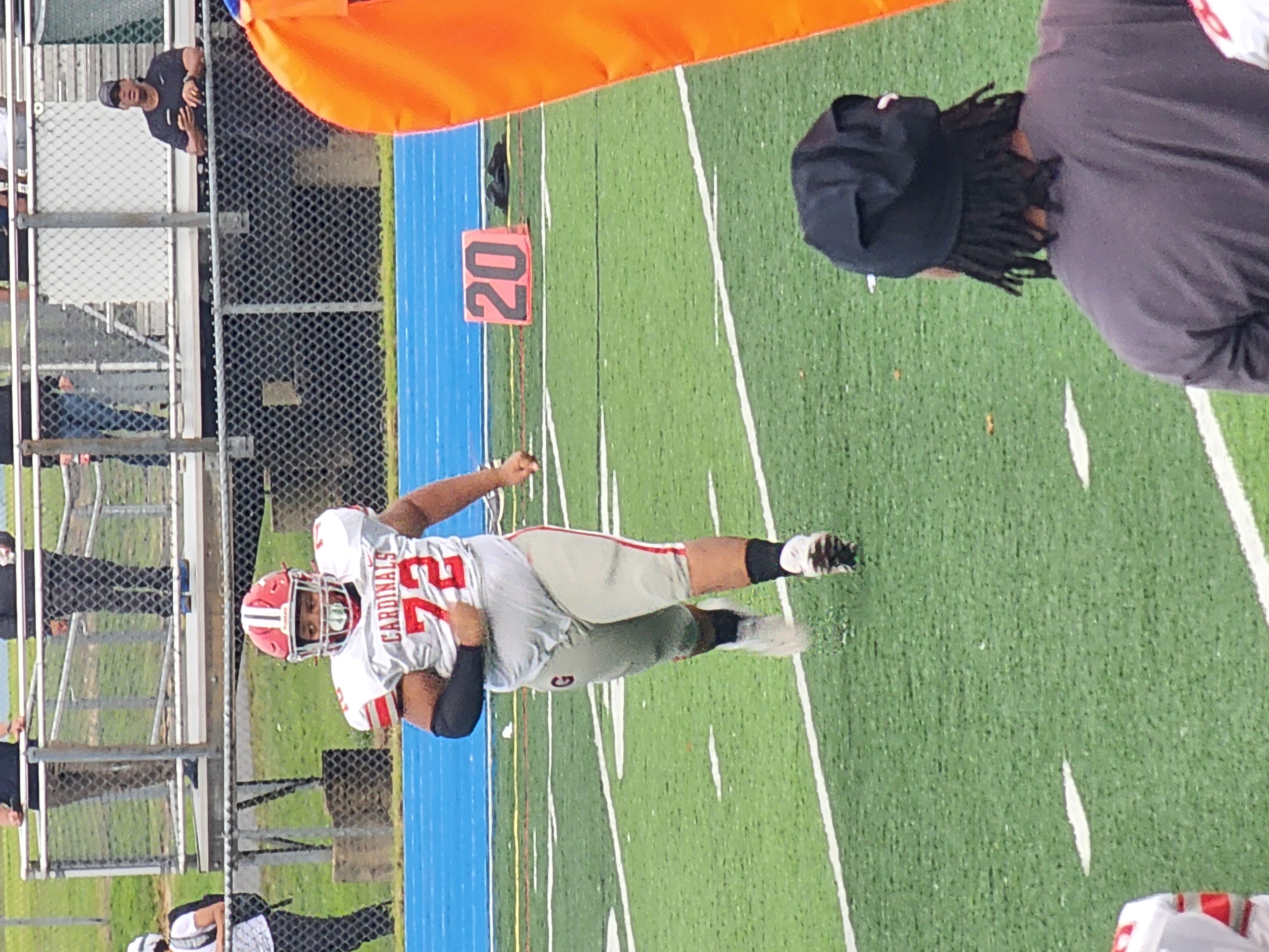 On the field