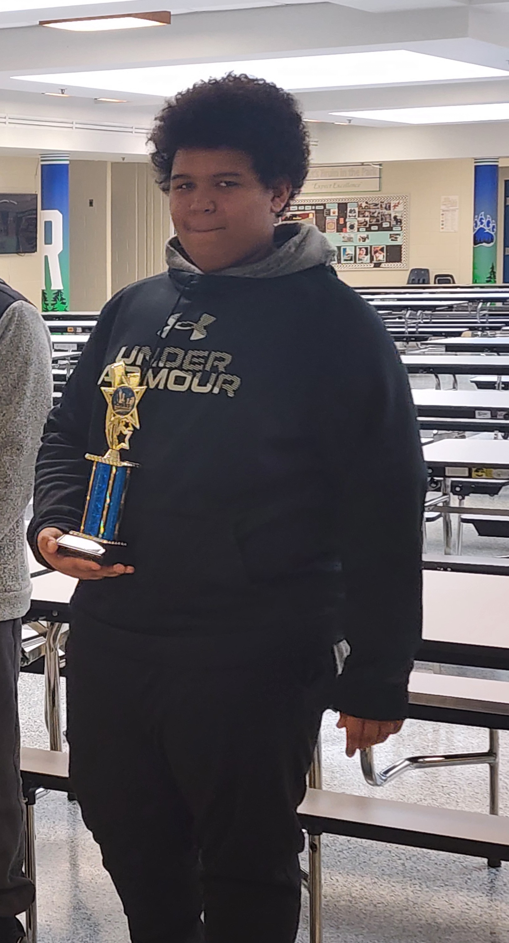 Trophy in cafeteria